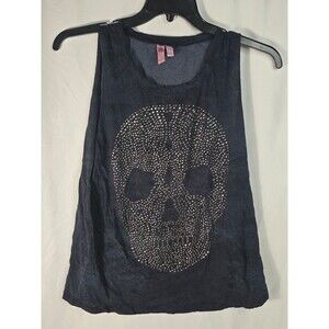 Vintage Y2K Dolled Up by F.A.N.G Studded Skull Tank Top - Large